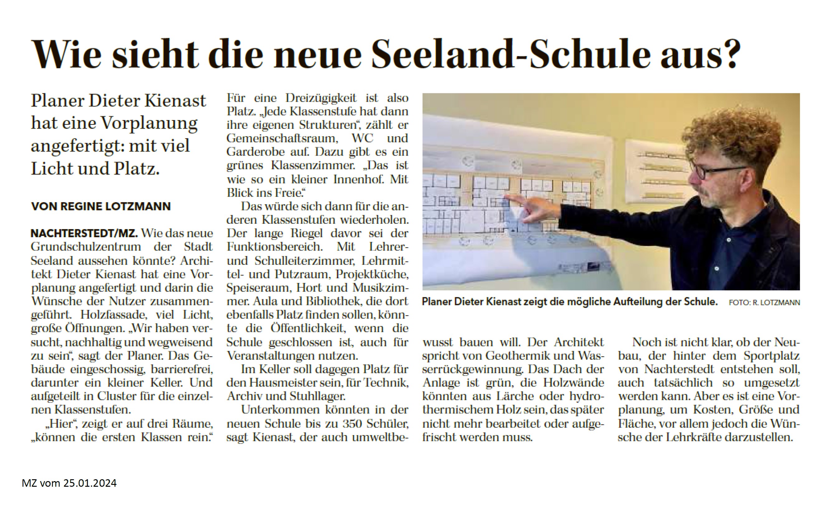 Artikel in der Mitteldeutschen Zeitung vom 25.01.2024